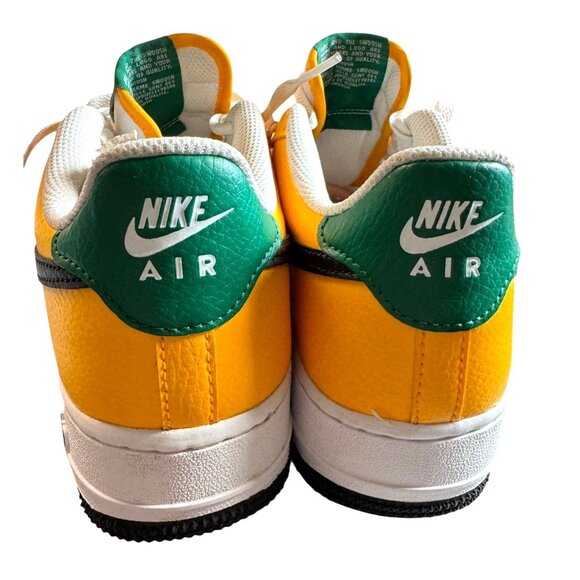 Nike Air Force 1 GS University Gold/Black/Green Sneakers 6Y New - Picture 4 of 8